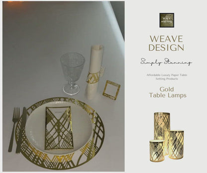 Table Decorations (Weave Design)(Pack of 3)